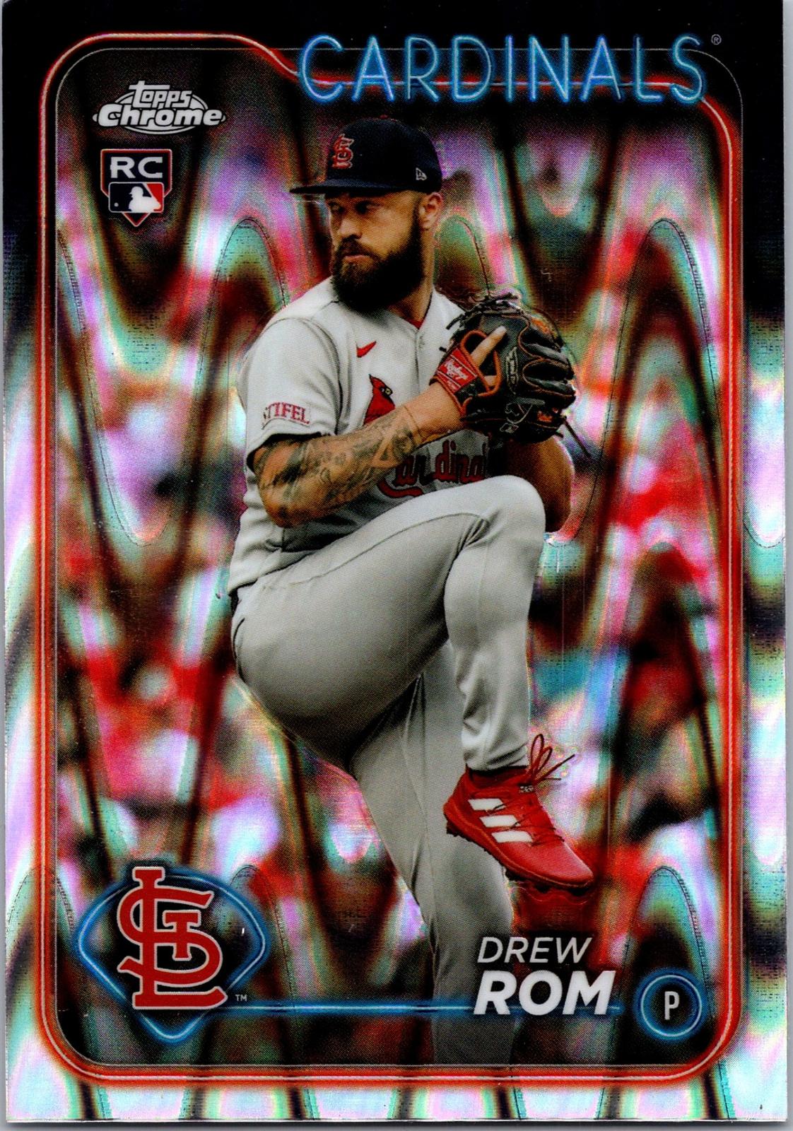 2024 Topps Chrome #195 Drew Rom Raywave Refractor