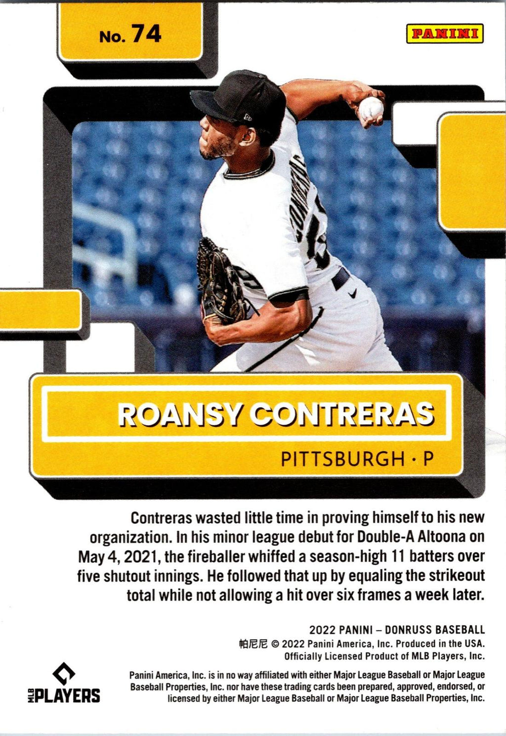 2022 Donruss #74 Roansy Contreras
