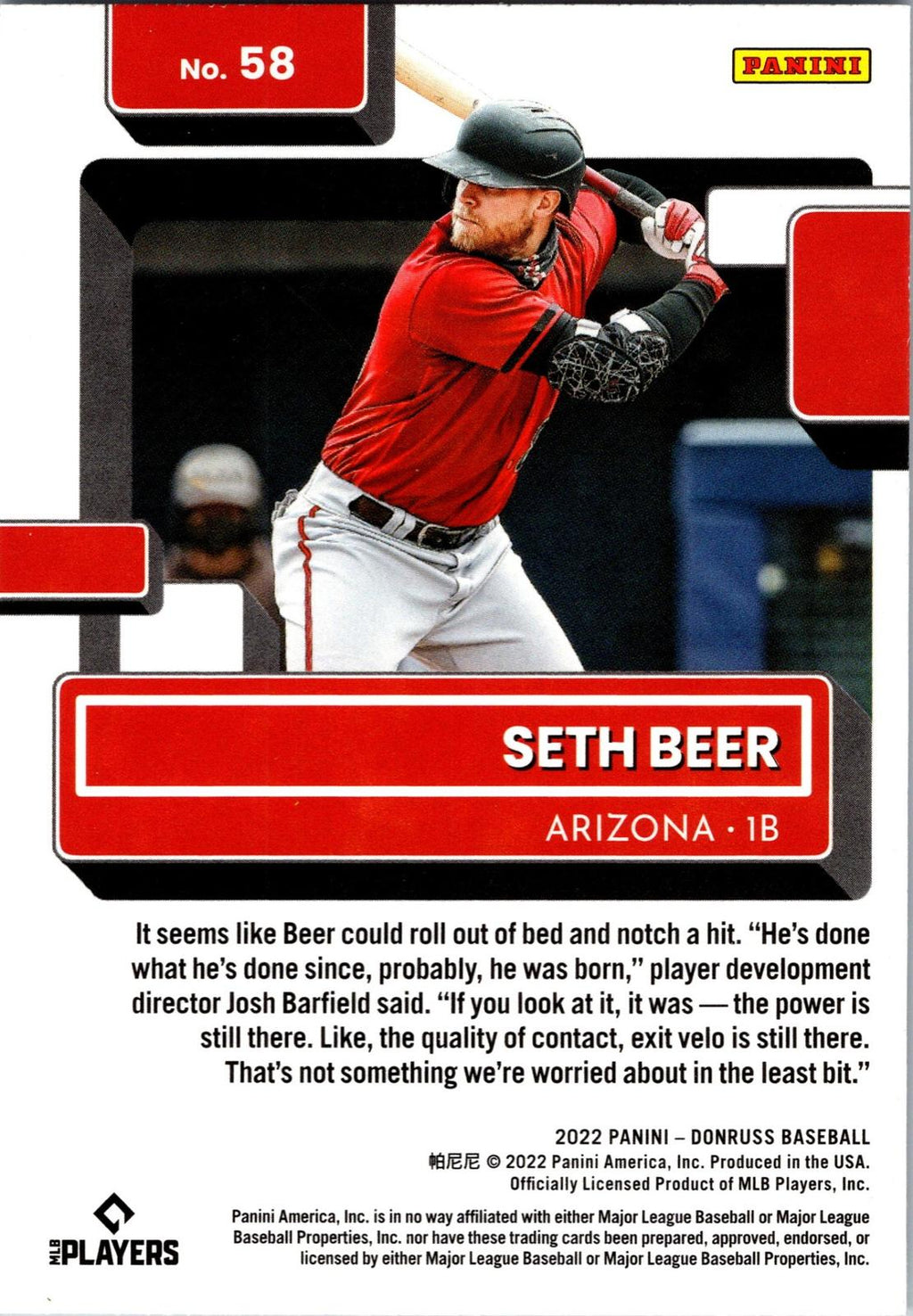 2022 Donruss #58 Seth Beer