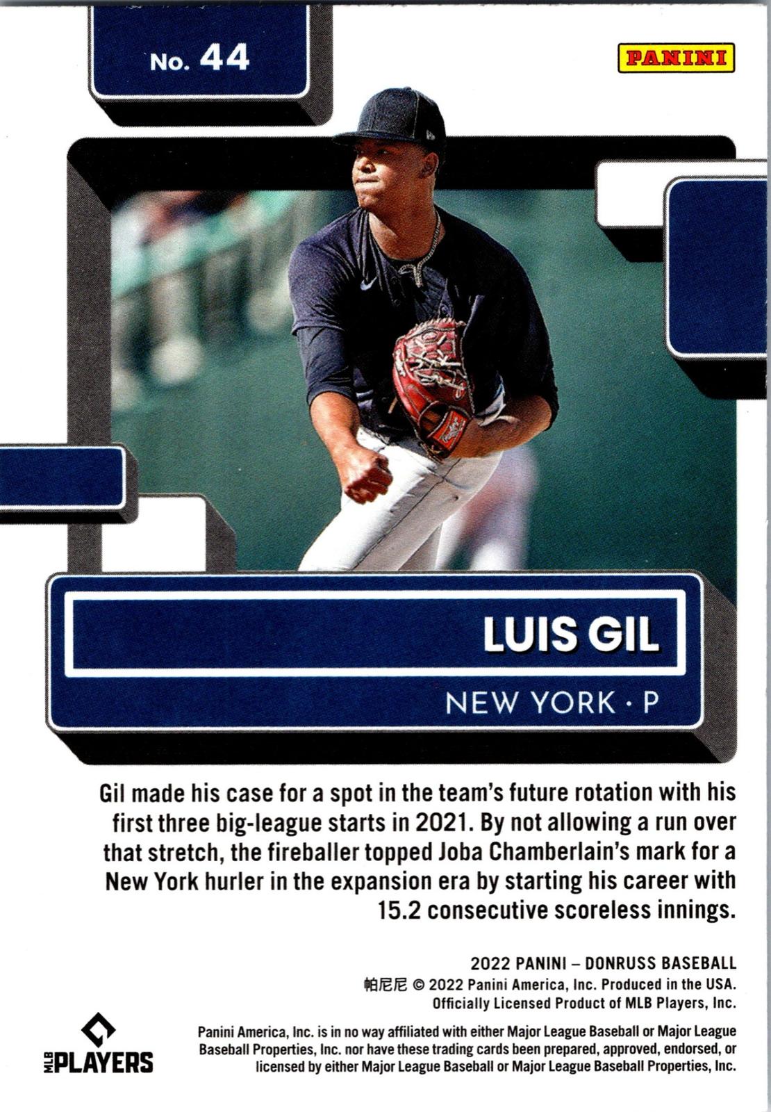 2022 Donruss #44 Luis Gil