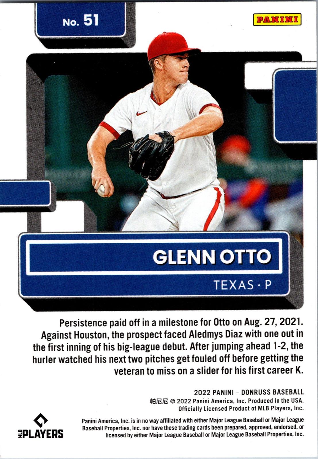 2022 Donruss #51 Glenn Otto