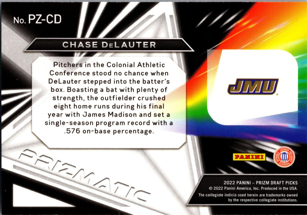 2022 Panini Prizm Draft Picks #PZ-CD Chase DeLauter Prizmatic