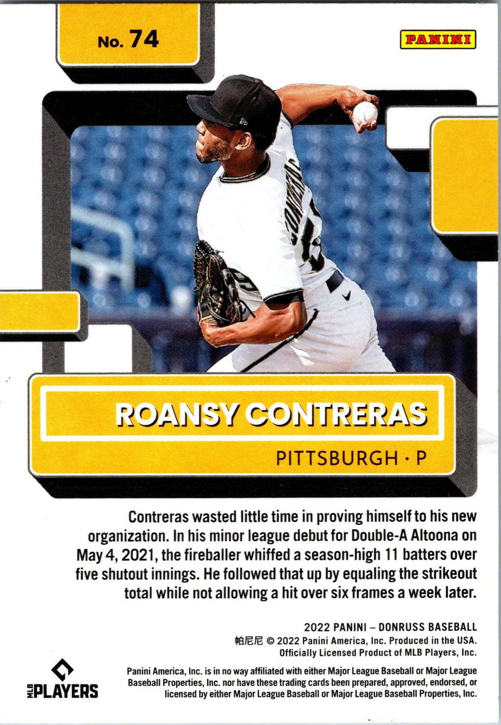 2022 Donruss #74 Roansy Contreras