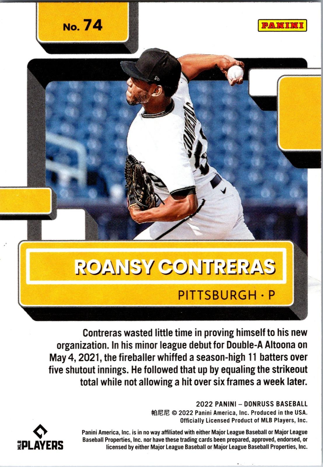 2022 Donruss #74 Roansy Contreras