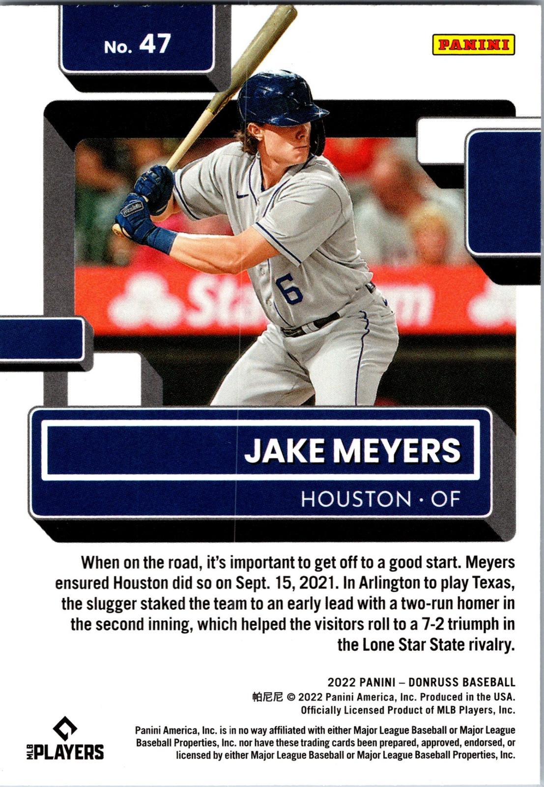 2022 Donruss #47 Jake Meyers