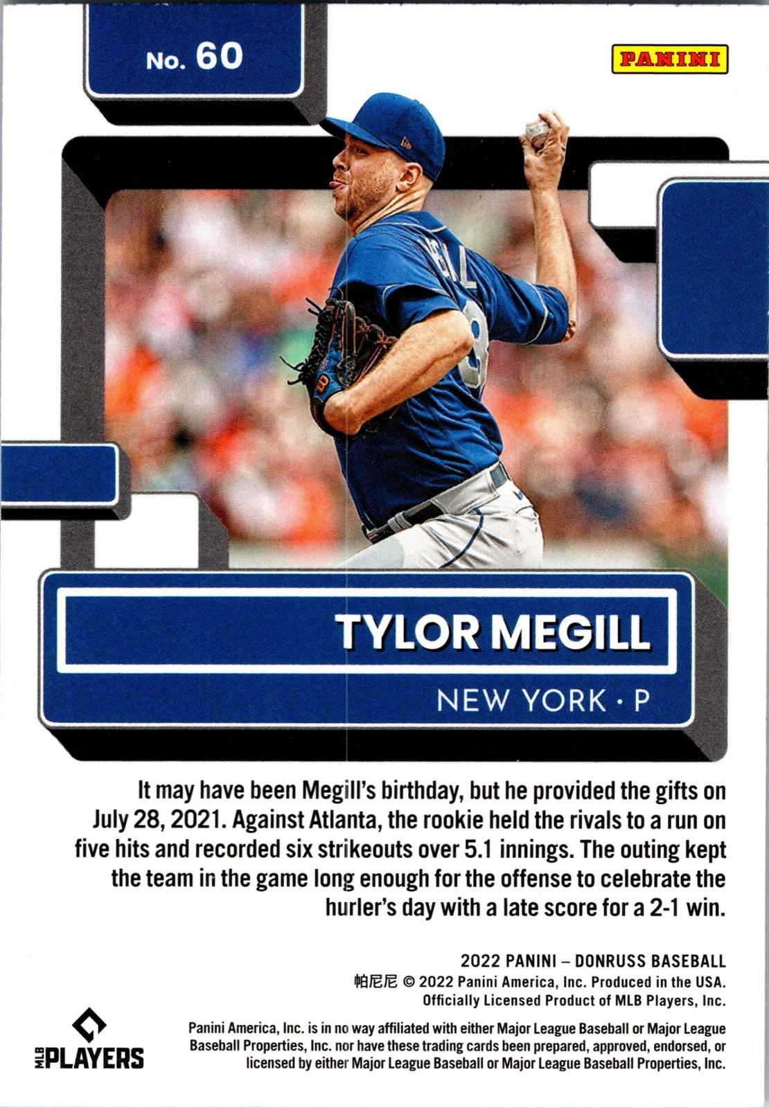 2022 Donruss Optic #60 Tylor Megill