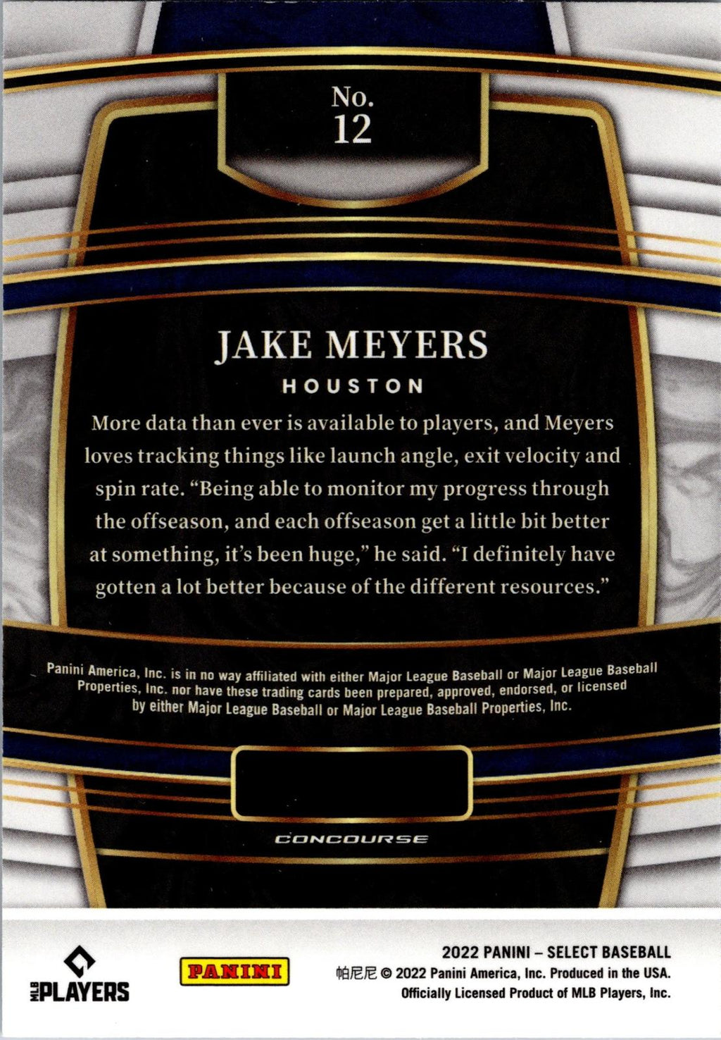 2022 Panini Select #17 Jake Burger Blue Retail Base
