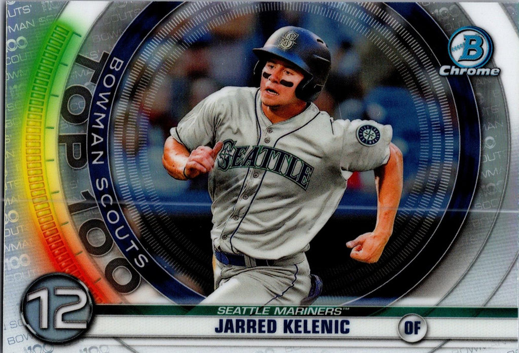 2020 Bowman #BTP-12 Jarred Kelenic Chrome Bowman Scouts Top 100