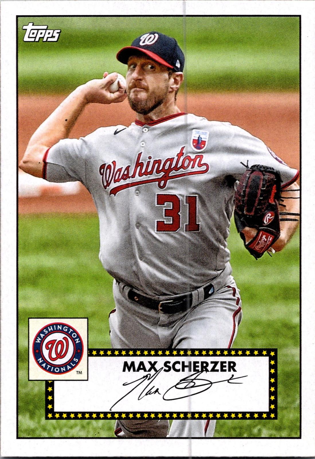2021 Topps #T52-13 Max Scherzer 1952 Topps Redux