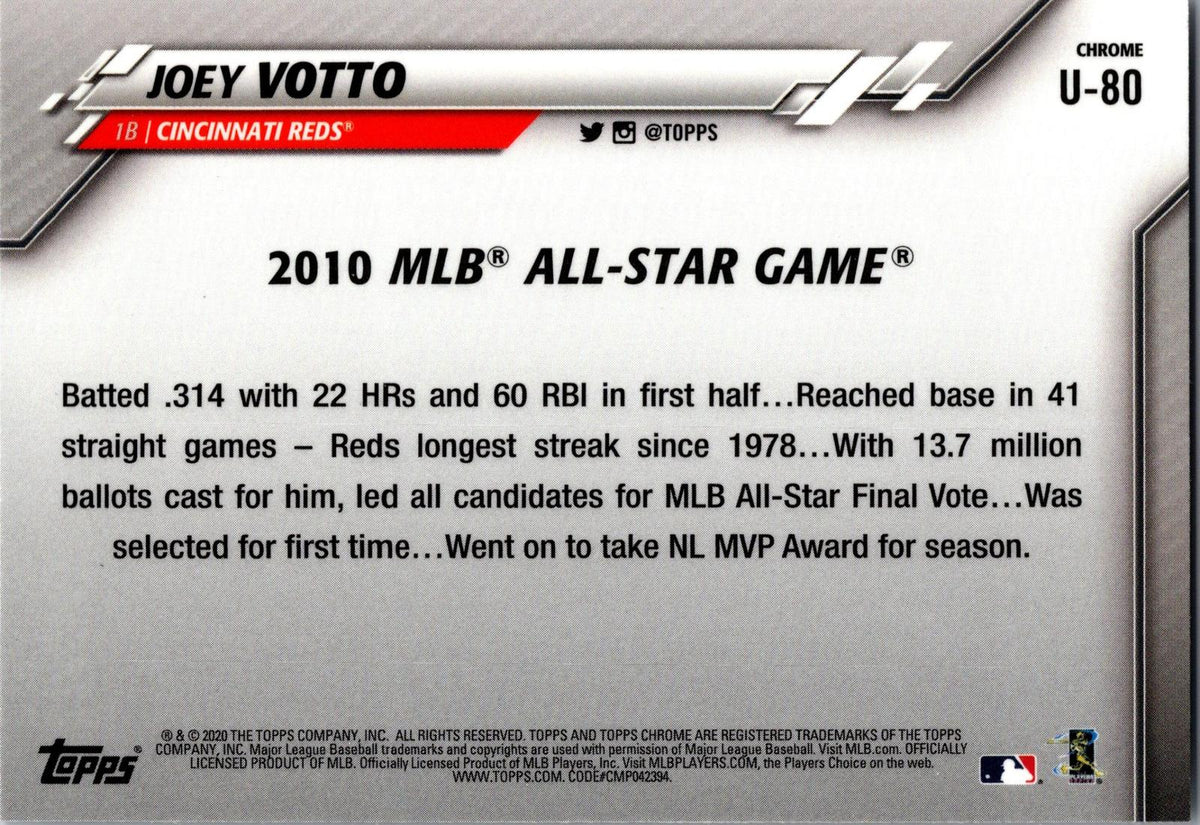 2020 Topps Chrome Update #U-80 Joey Votto