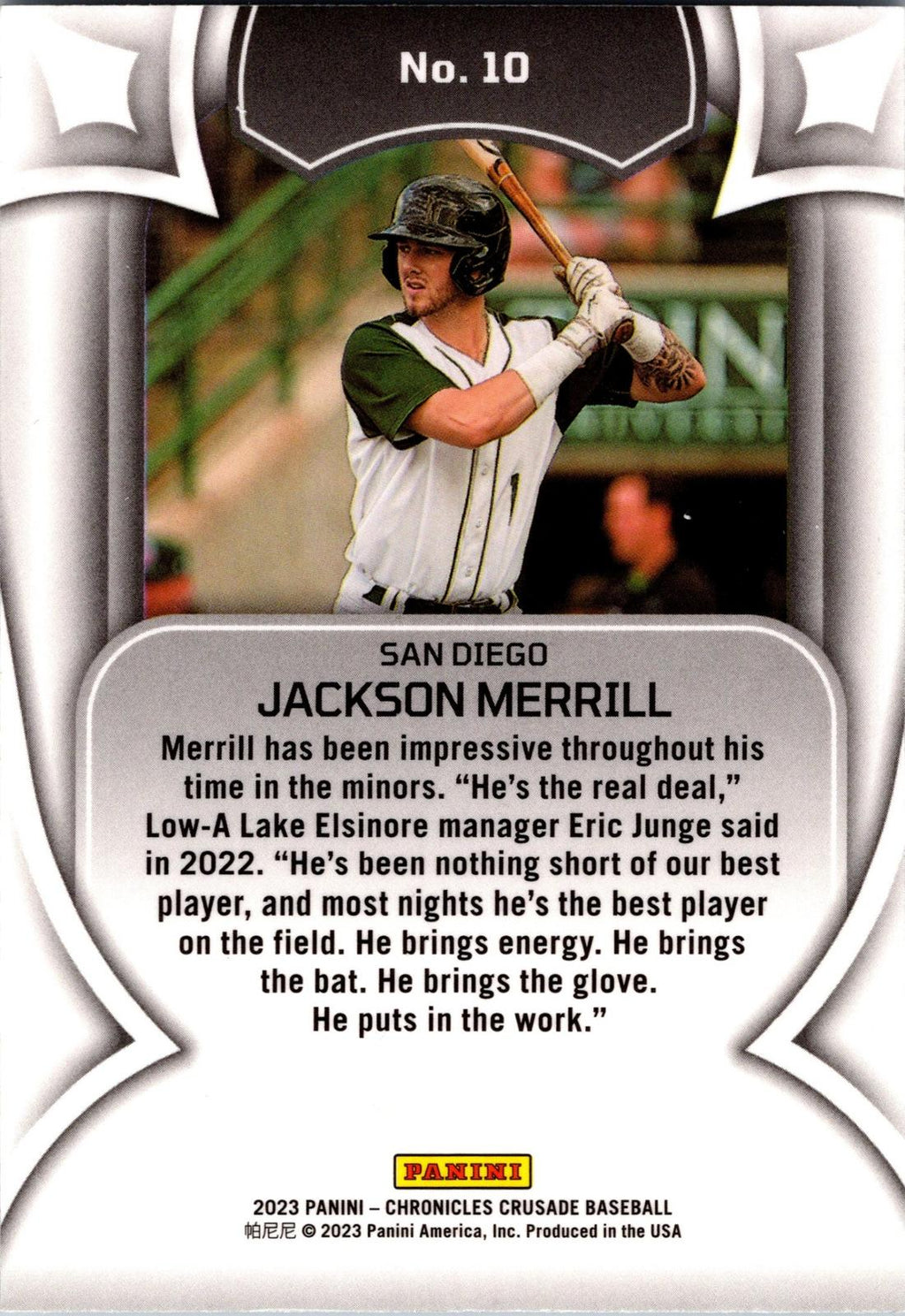 2023 Panini Chronicles #10 Jackson Merrill Crusade