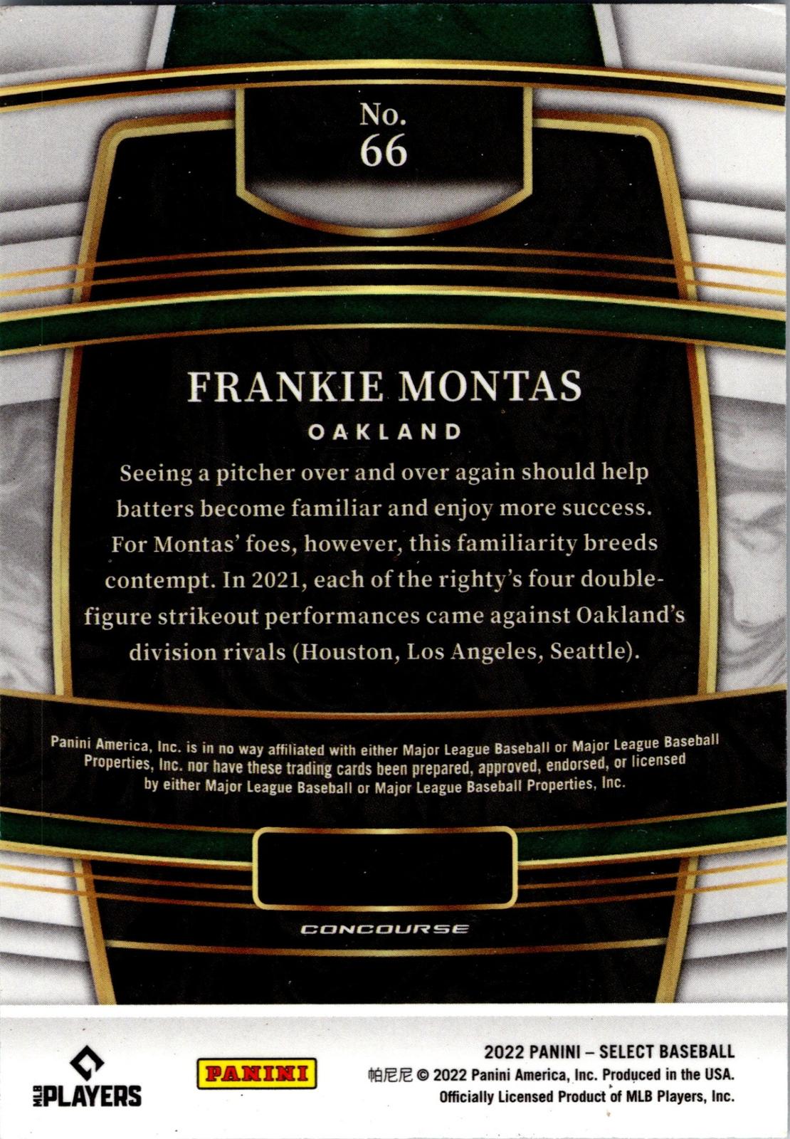 2022 Panini Select #66 Frankie Montas