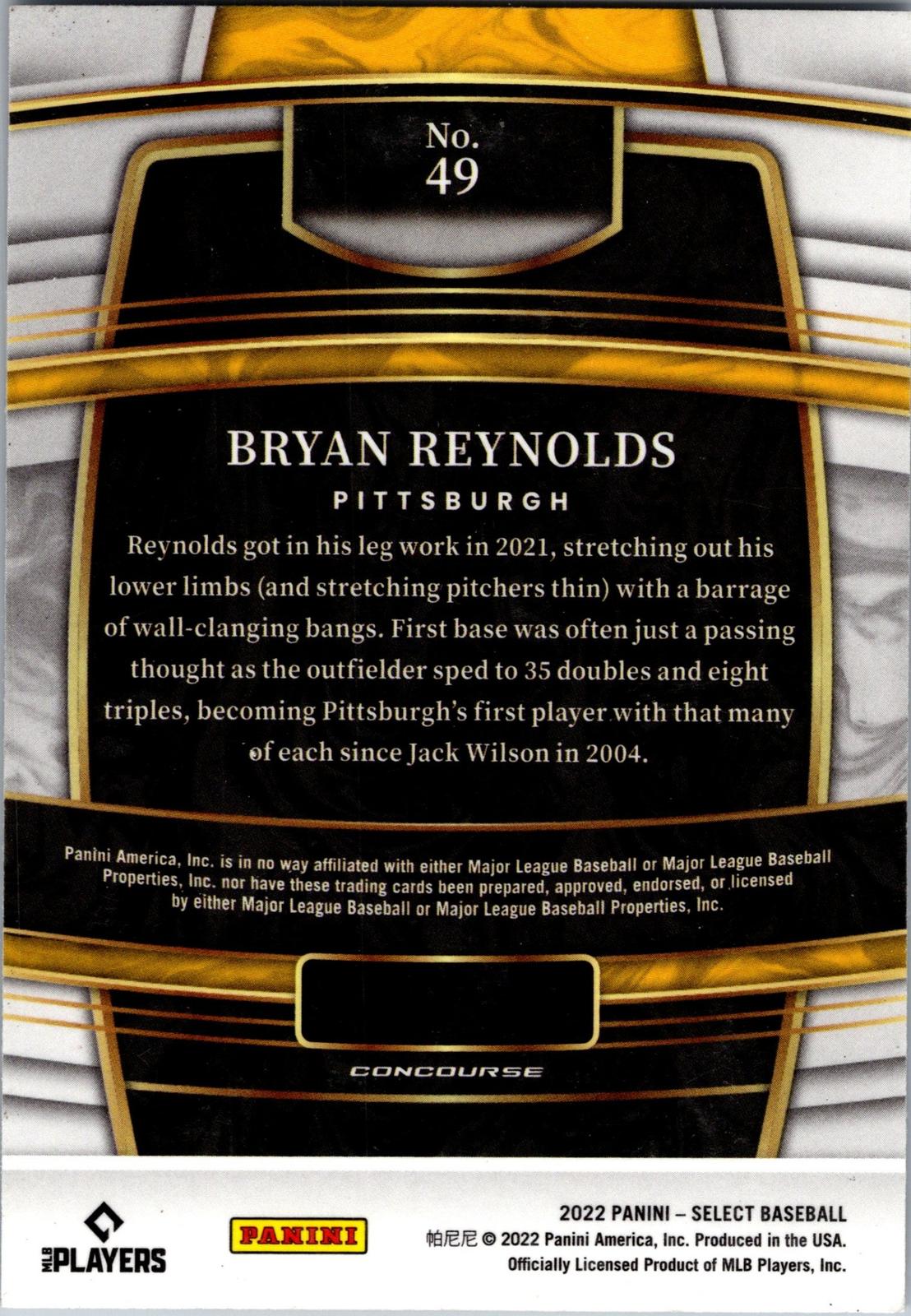 2022 Panini Select #49 Bryan Reynolds