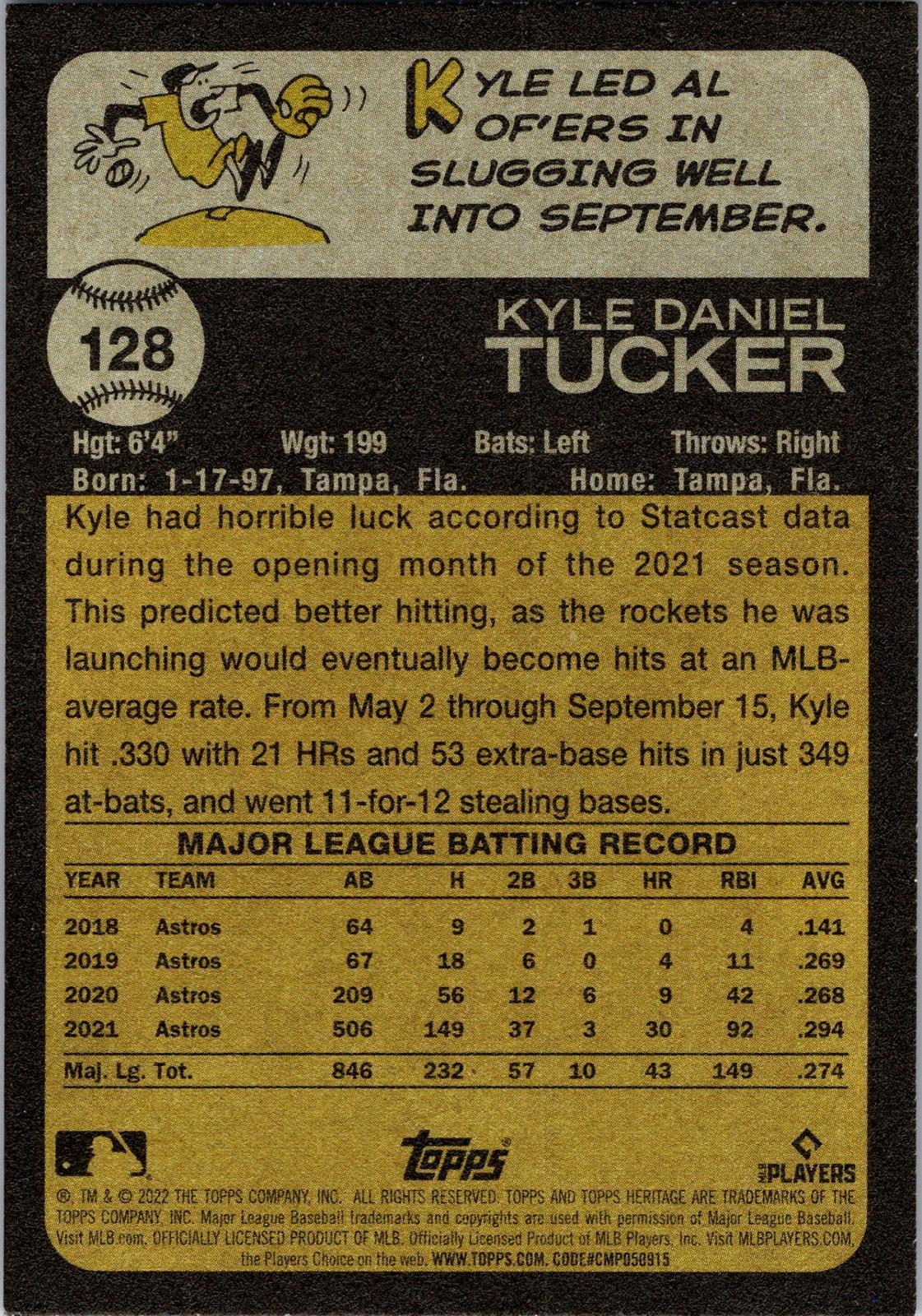 2022 Topps Heritage #128 Kyle Tucker