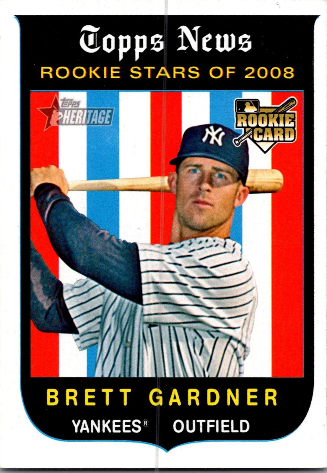 2008 Topps Heritage #654 Brett Gardner