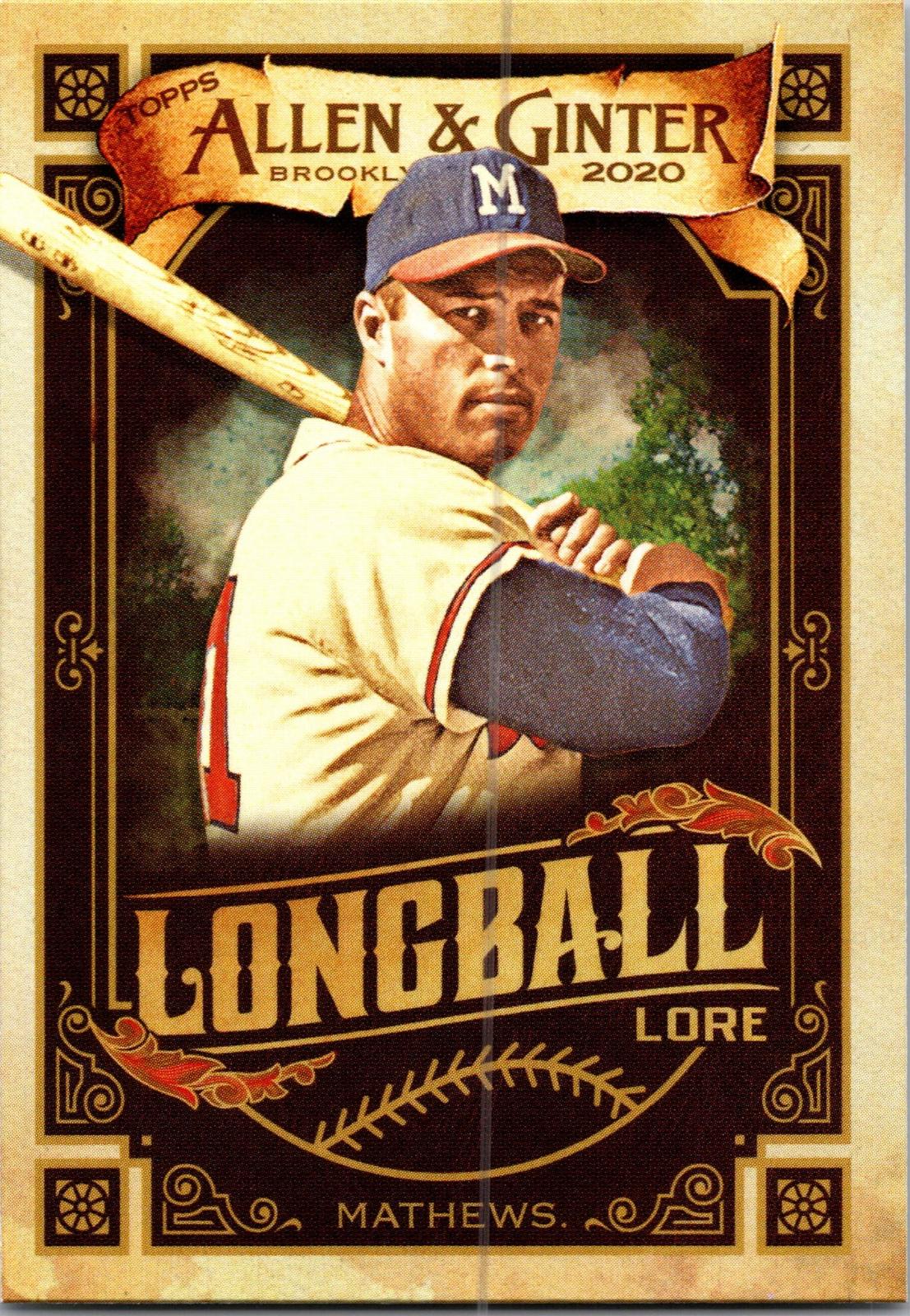 2020 Topps Allen & Ginter #LL-25 Eddie Mathews Longball Lore