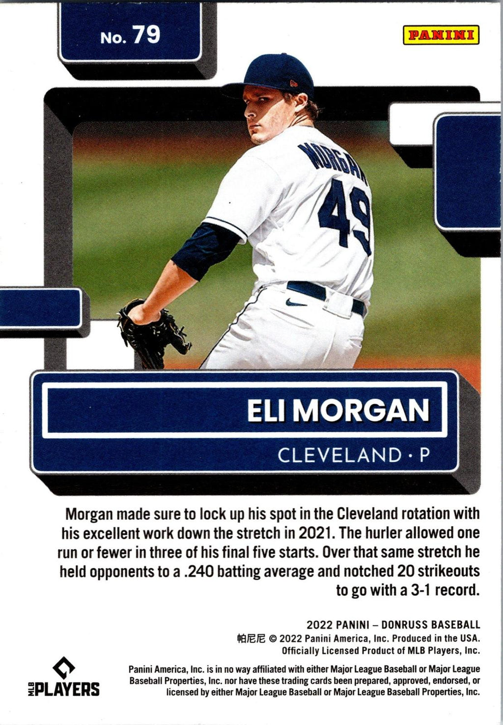 2022 Donruss #79 Eli Morgan