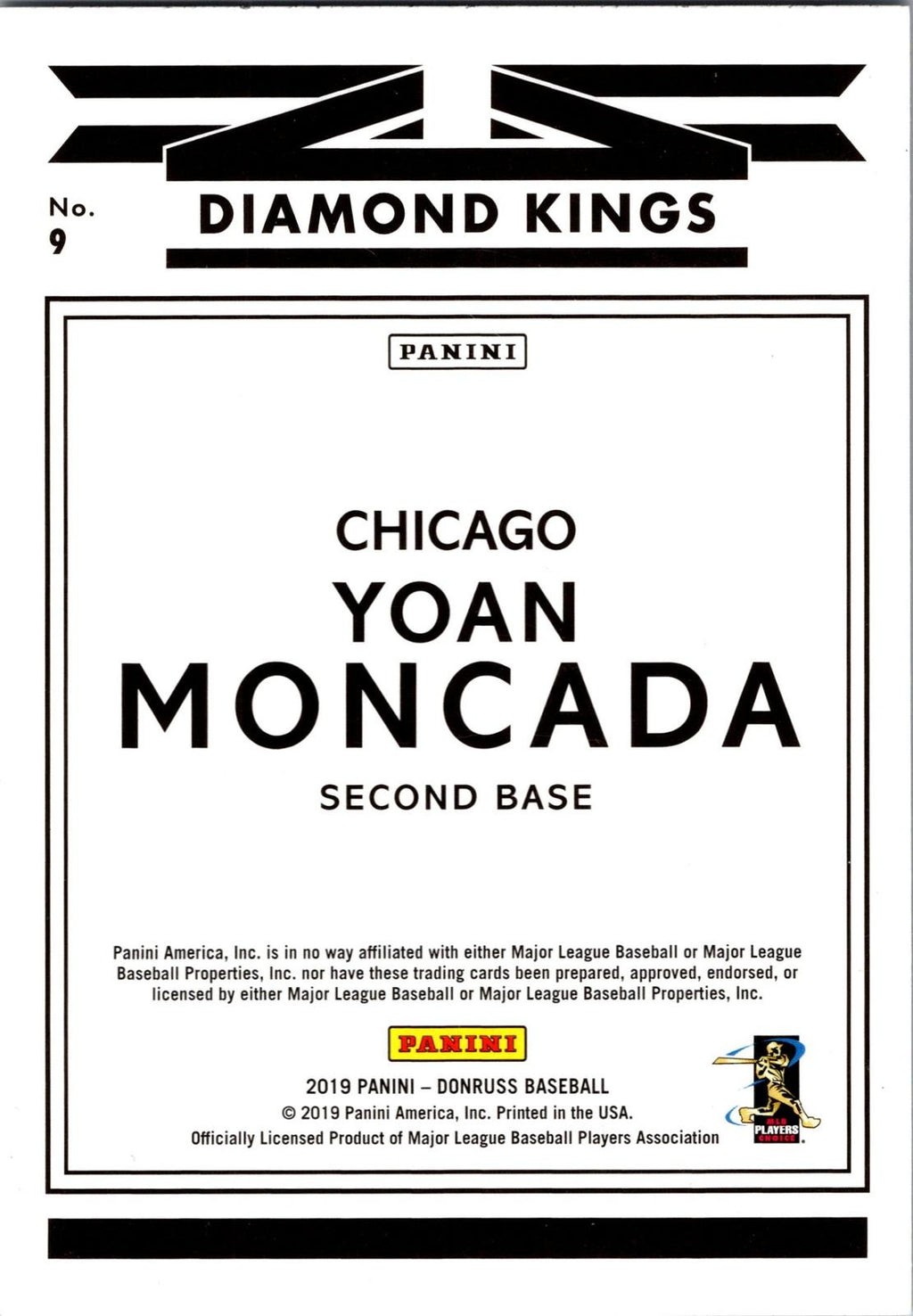 2019 Donruss #9 Yoan Moncada