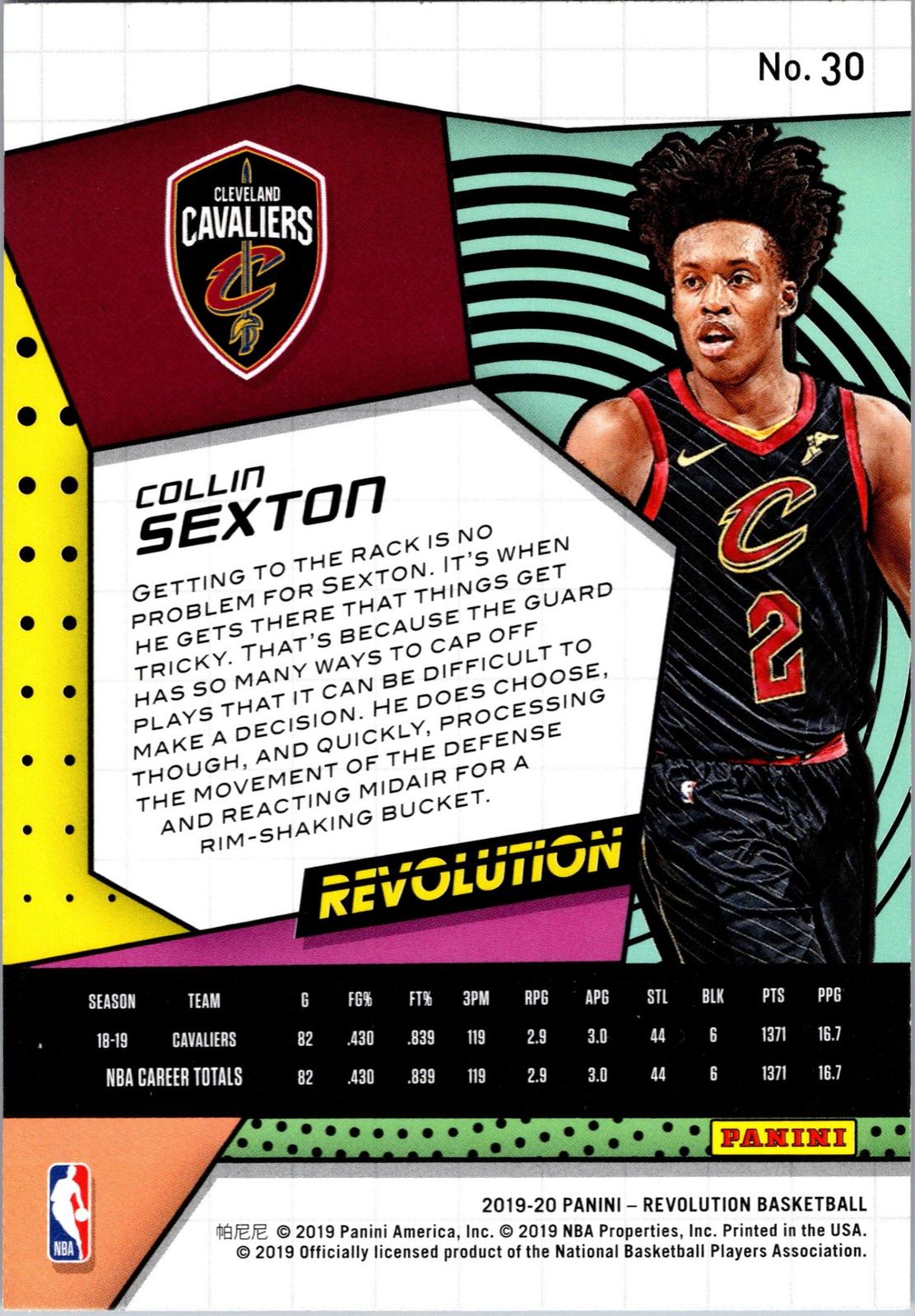 2019-20 Panini Revolution #30 Collin Sexton Fractal