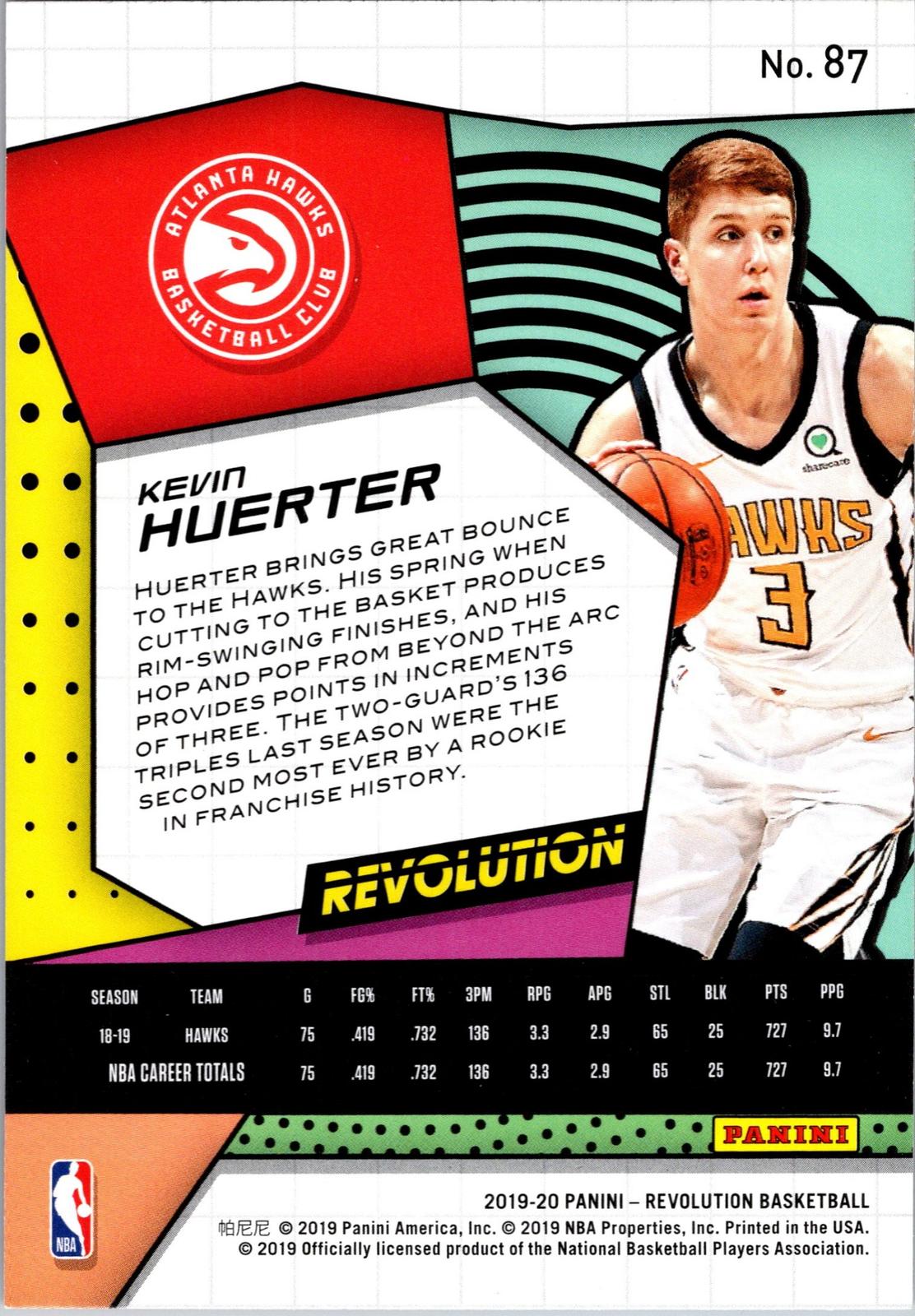 2019-20 Panini Revolution #87 Kevin Huerter Fractal