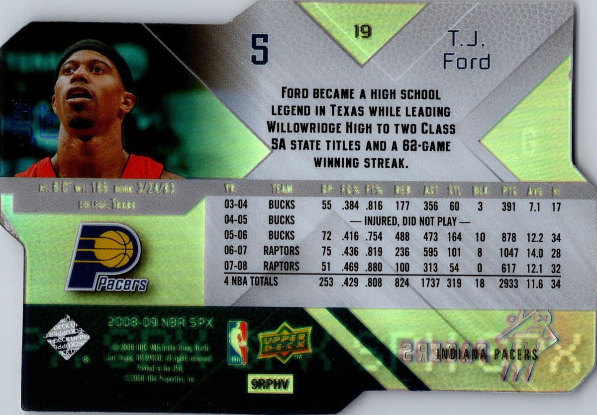 2008-09 SPx #19 T.J. Ford