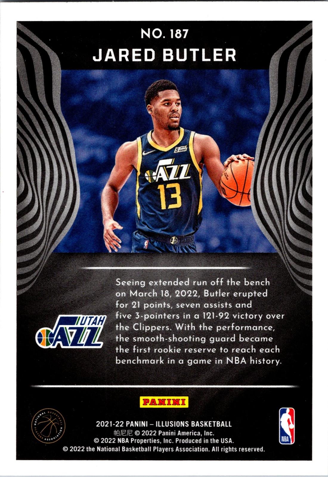 2021-22 Panini Illusions #187 Jared Butler