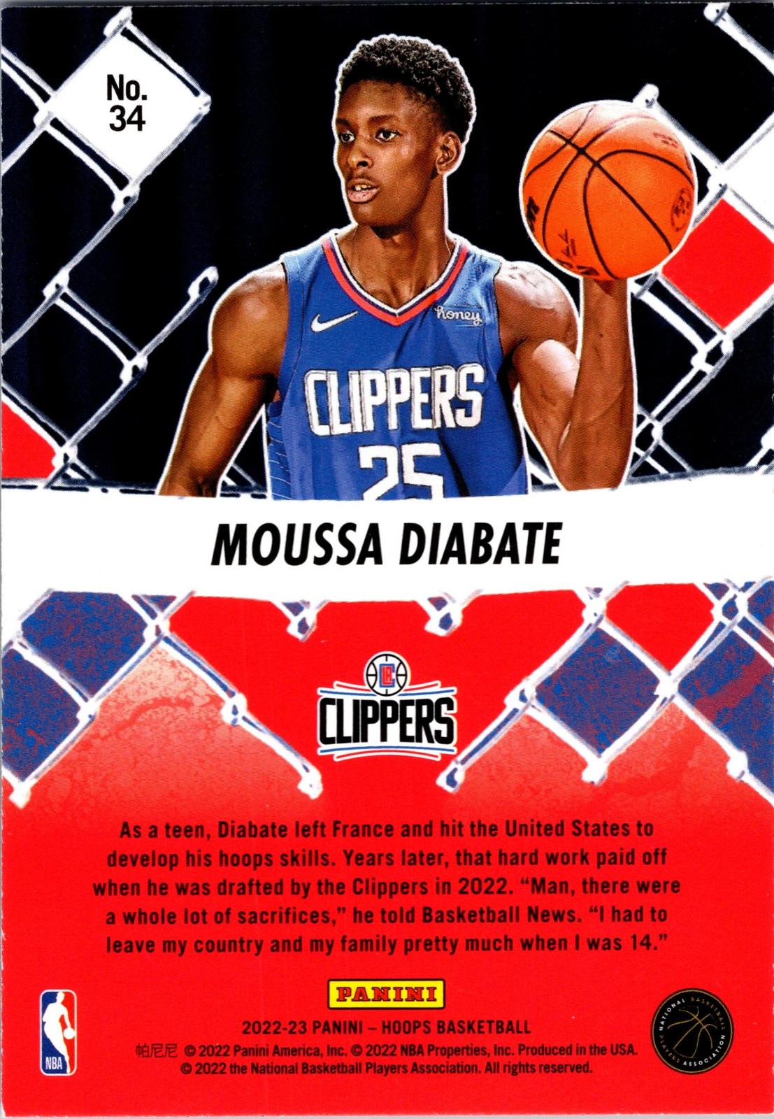2022-23 Hoops #34 Moussa Diabate We Got Next