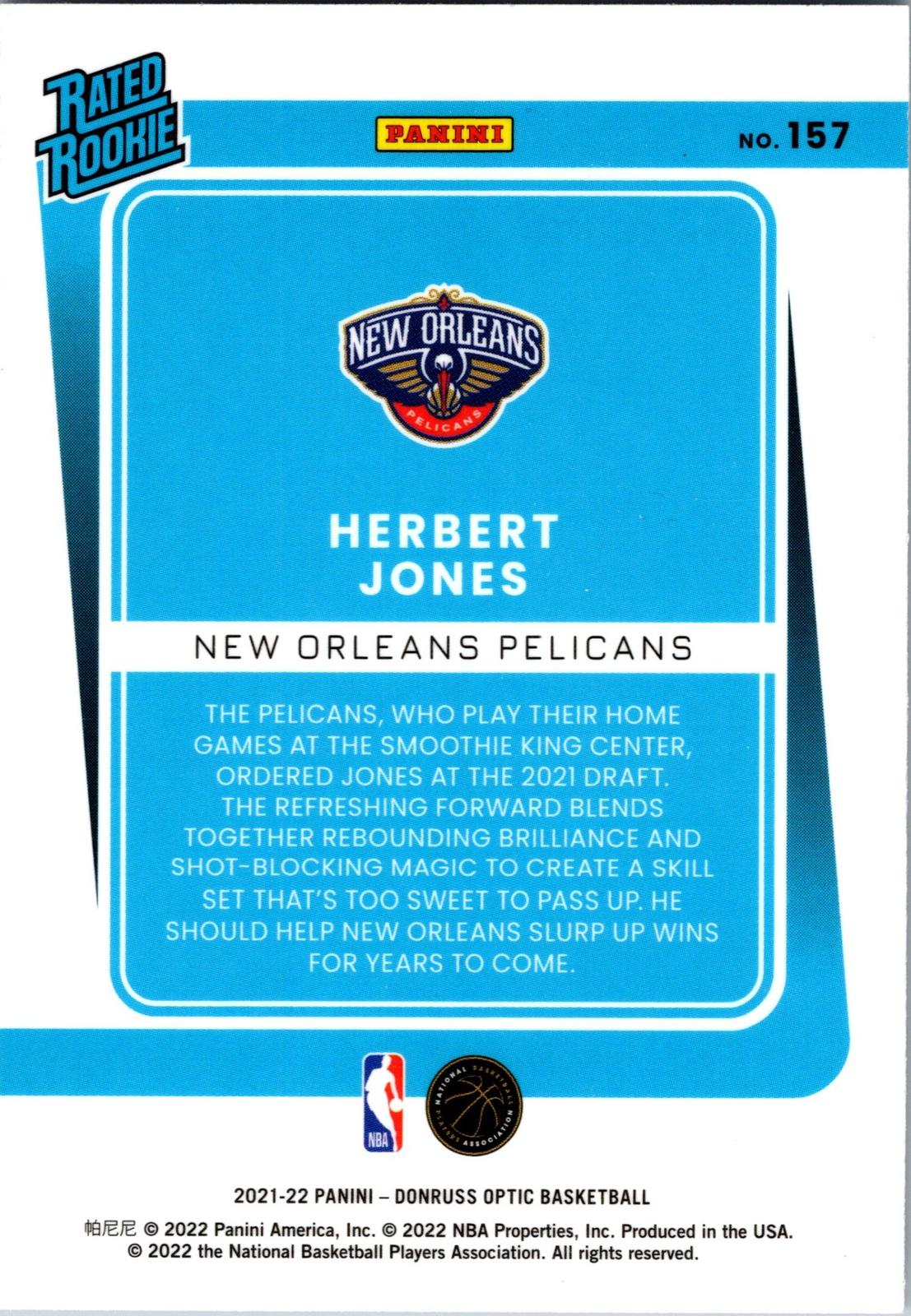 2021-22 Donruss Optic #157 Herbert Jones