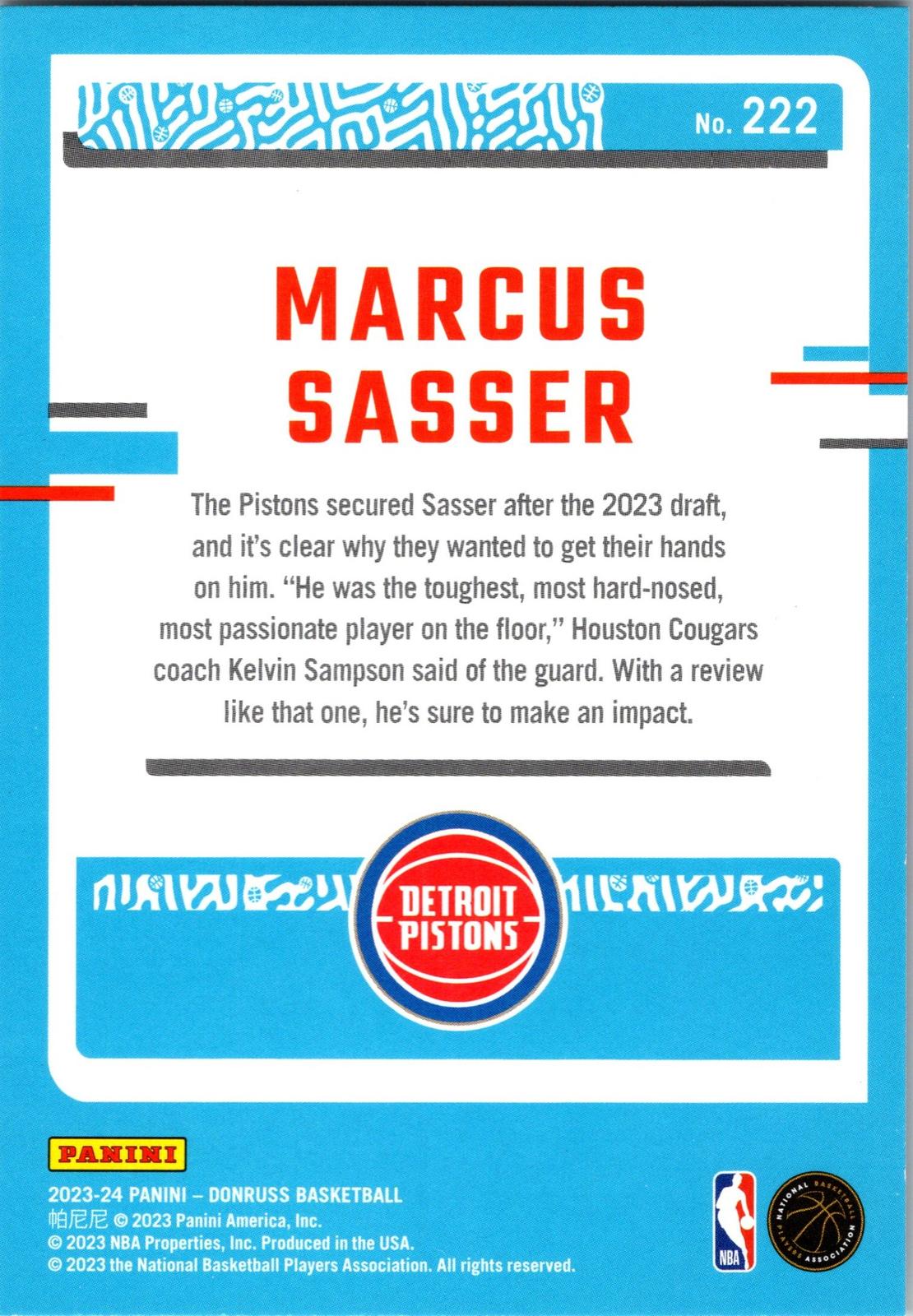 2023-24 Donruss #222 Marcus Sasser