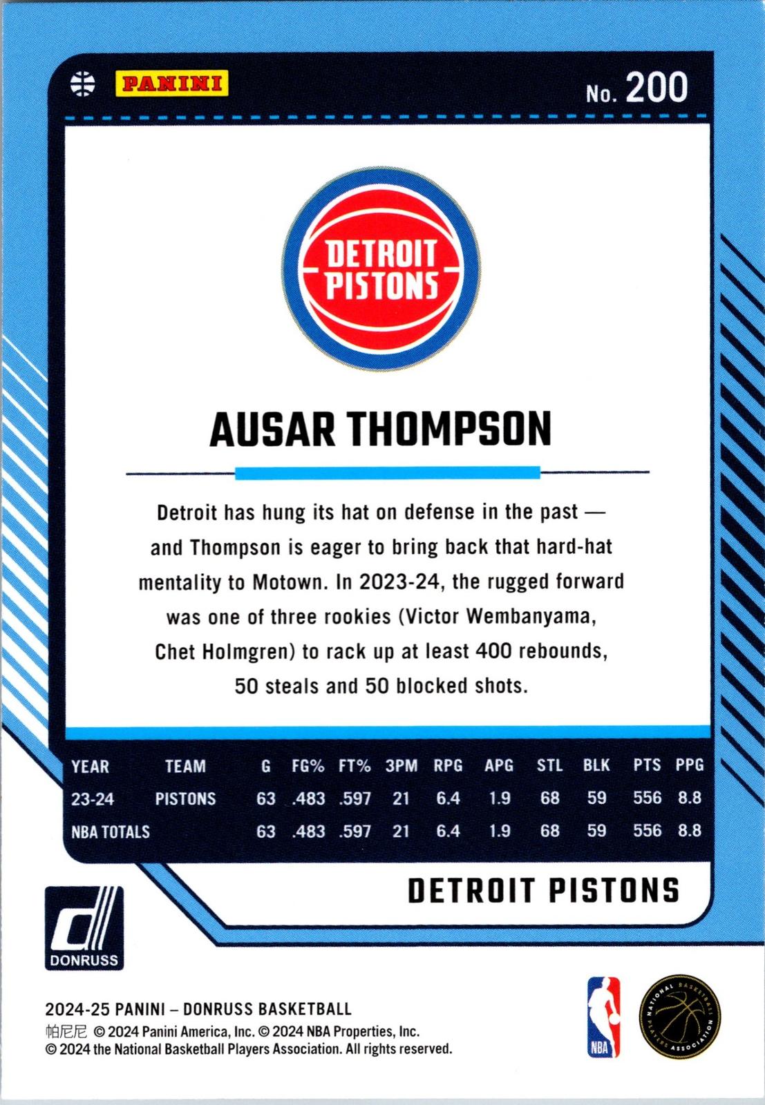 2024-25 Donruss #200 Ausar Thompson