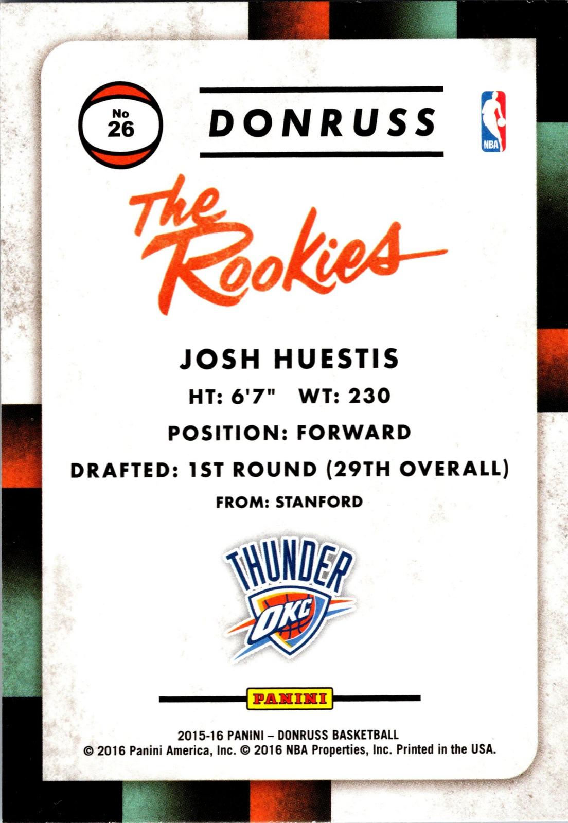 2015-16 Donruss #26 Josh Huestis The Rookies