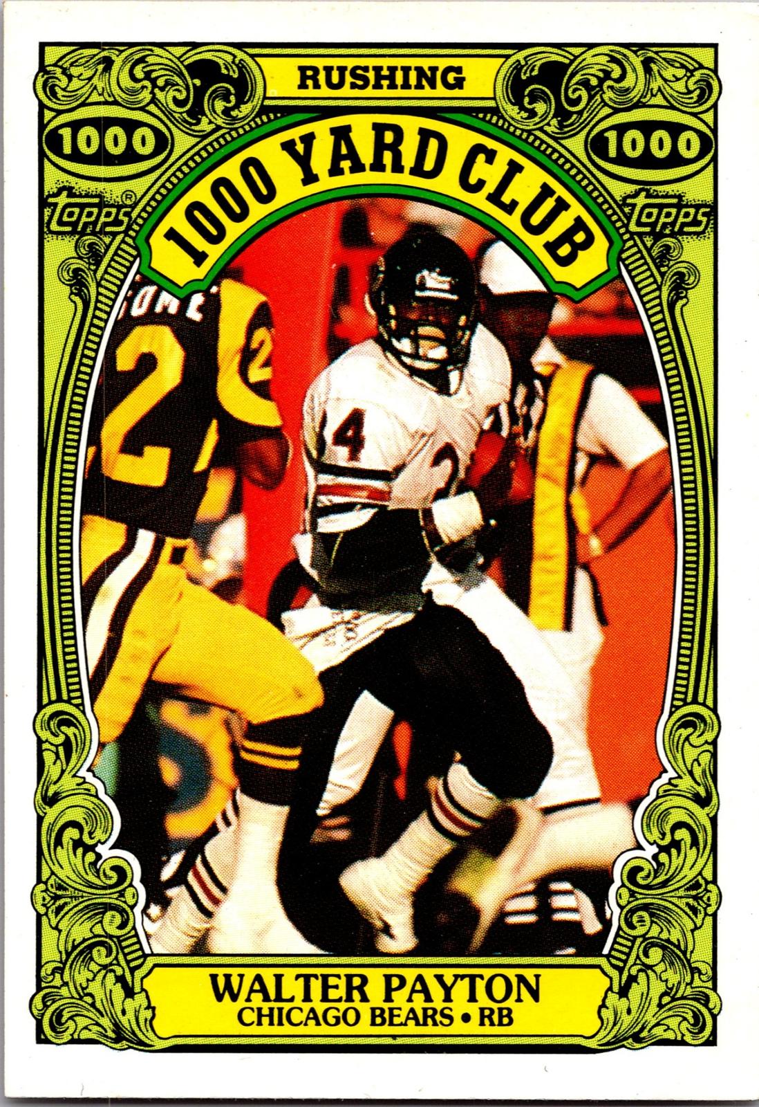 1986 Topps #3 Walter Payton 1000 Yard Club