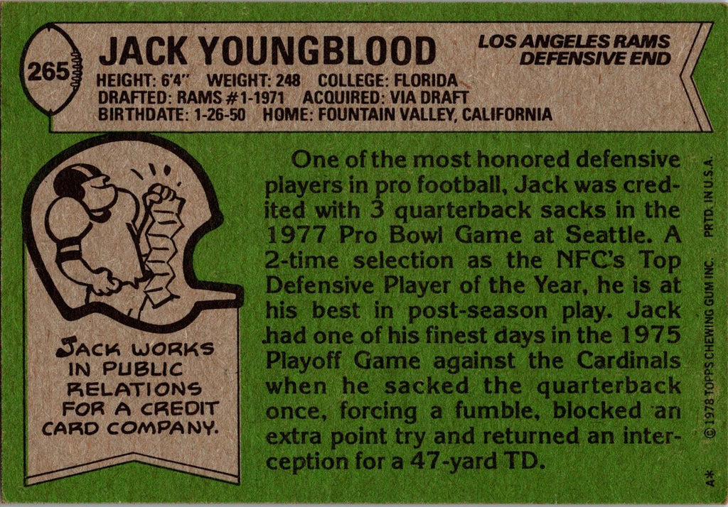 1978 Topps #265 Jack Youngblood