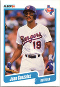 1990 Fleer #297b Juan Gonzalez