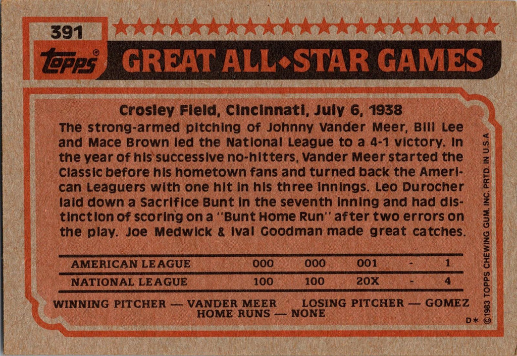 1983 Topps #391 Rickey Henderson