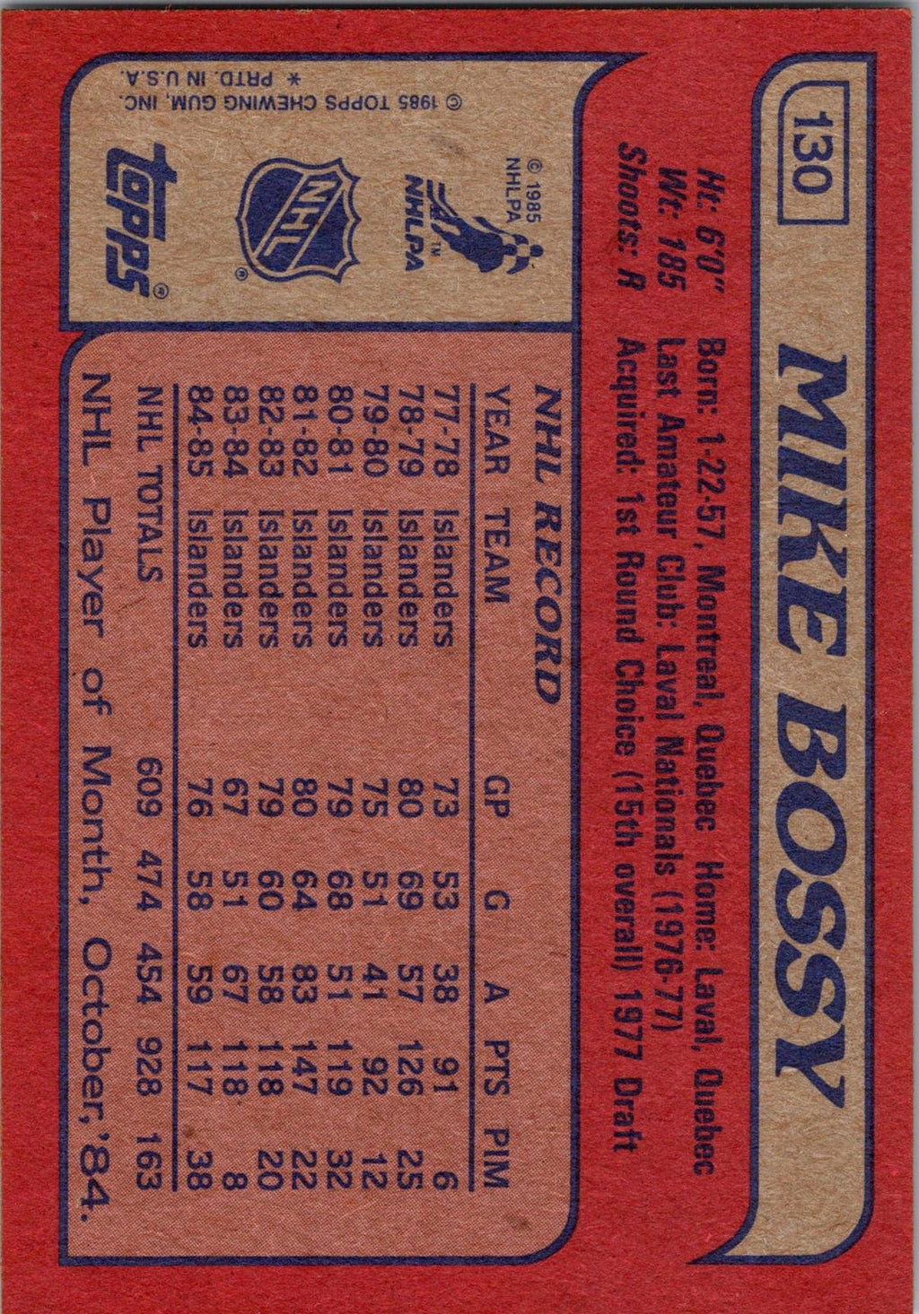 1985-86 Topps #130 Mike Bossy