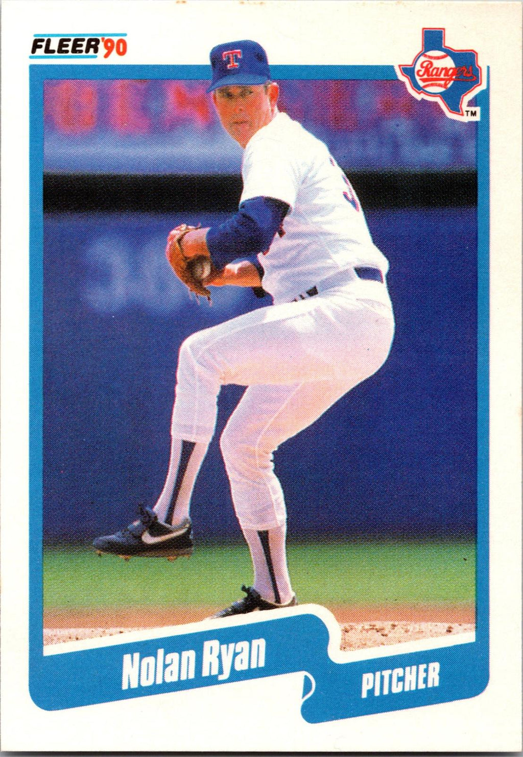 1990 Fleer #313b Nolan Ryan
