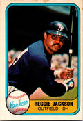 1981 Fleer #79a Reggie Jackson : With bat