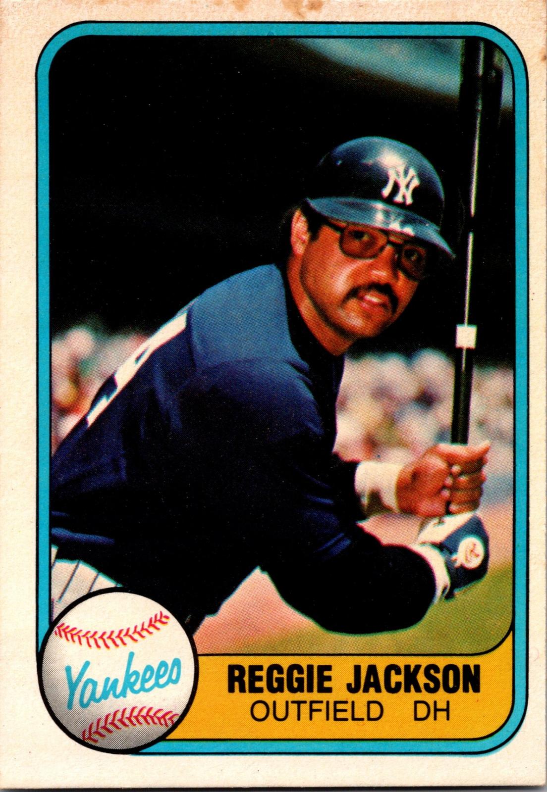 1981 Fleer #79a Reggie Jackson : With bat