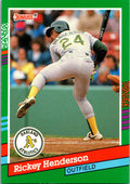 1991 Donruss #648b Rickey Henderson