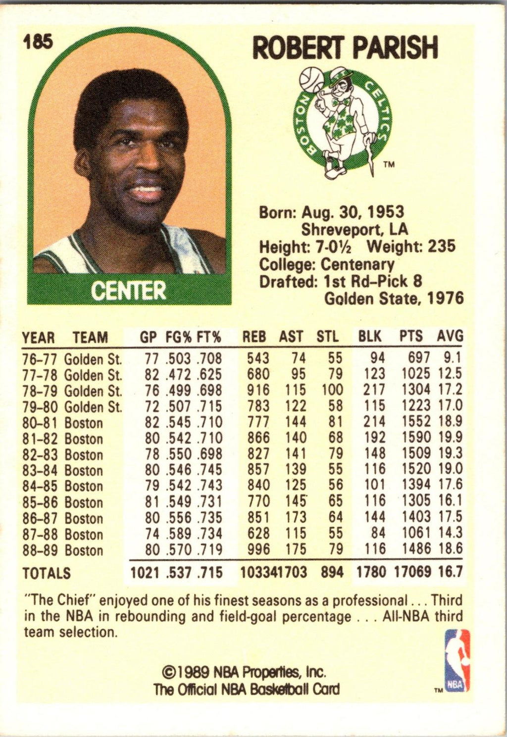1989-90 Hoops #185 Robert Parish