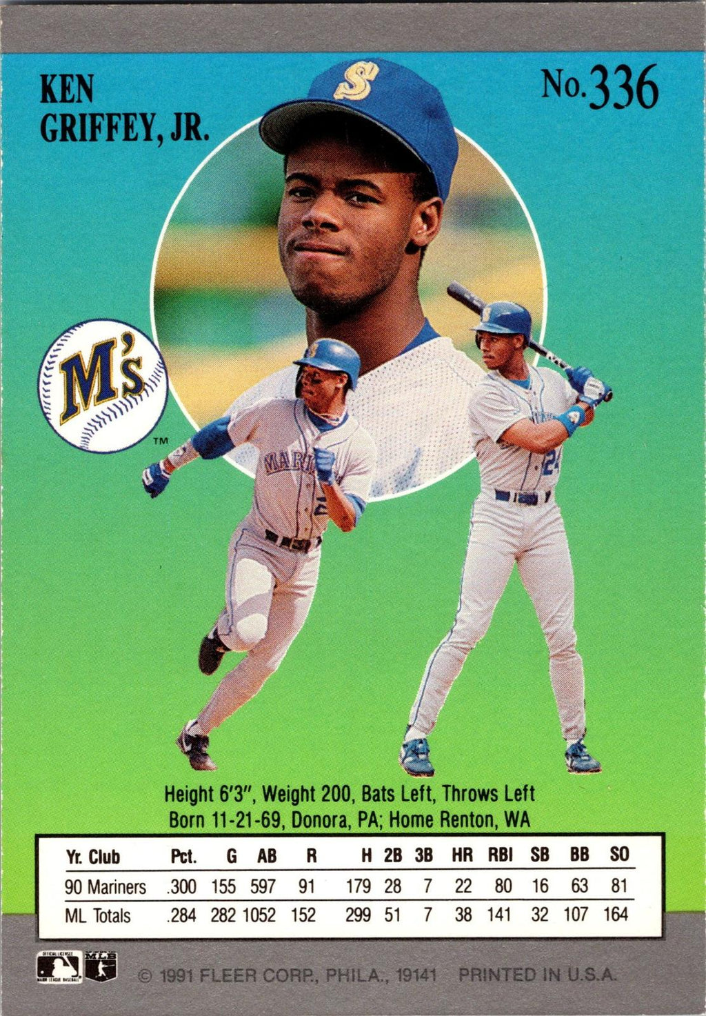 1991 Ultra #336 Ken Griffey, Jr.
