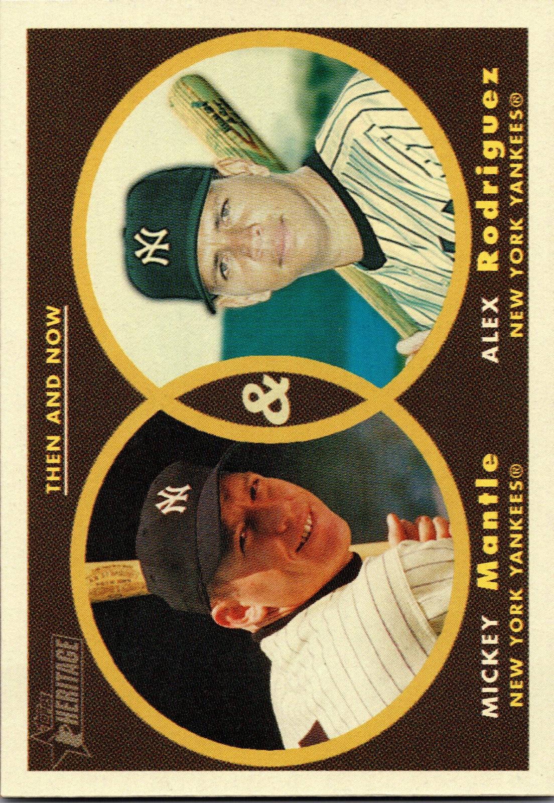 2006 Topps Heritage #TN1 Mickey Mantle / Alex Rodriguez Then & Now