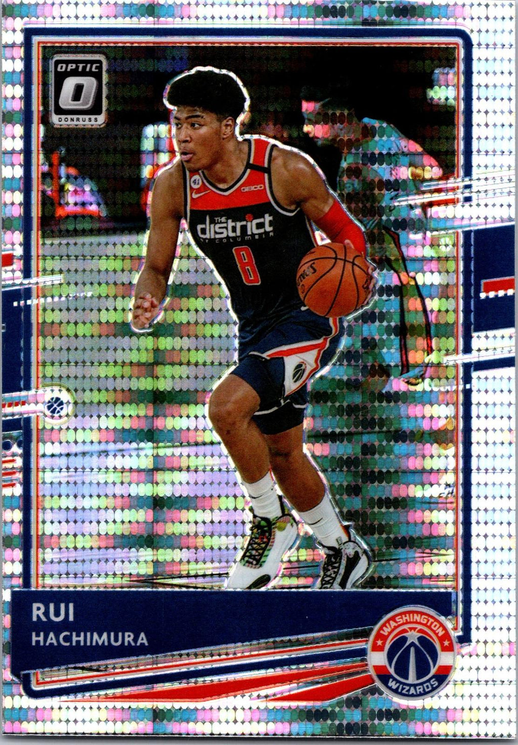 2020-21 Donruss Optic #67 Rui Hachimura Silver Pulsar