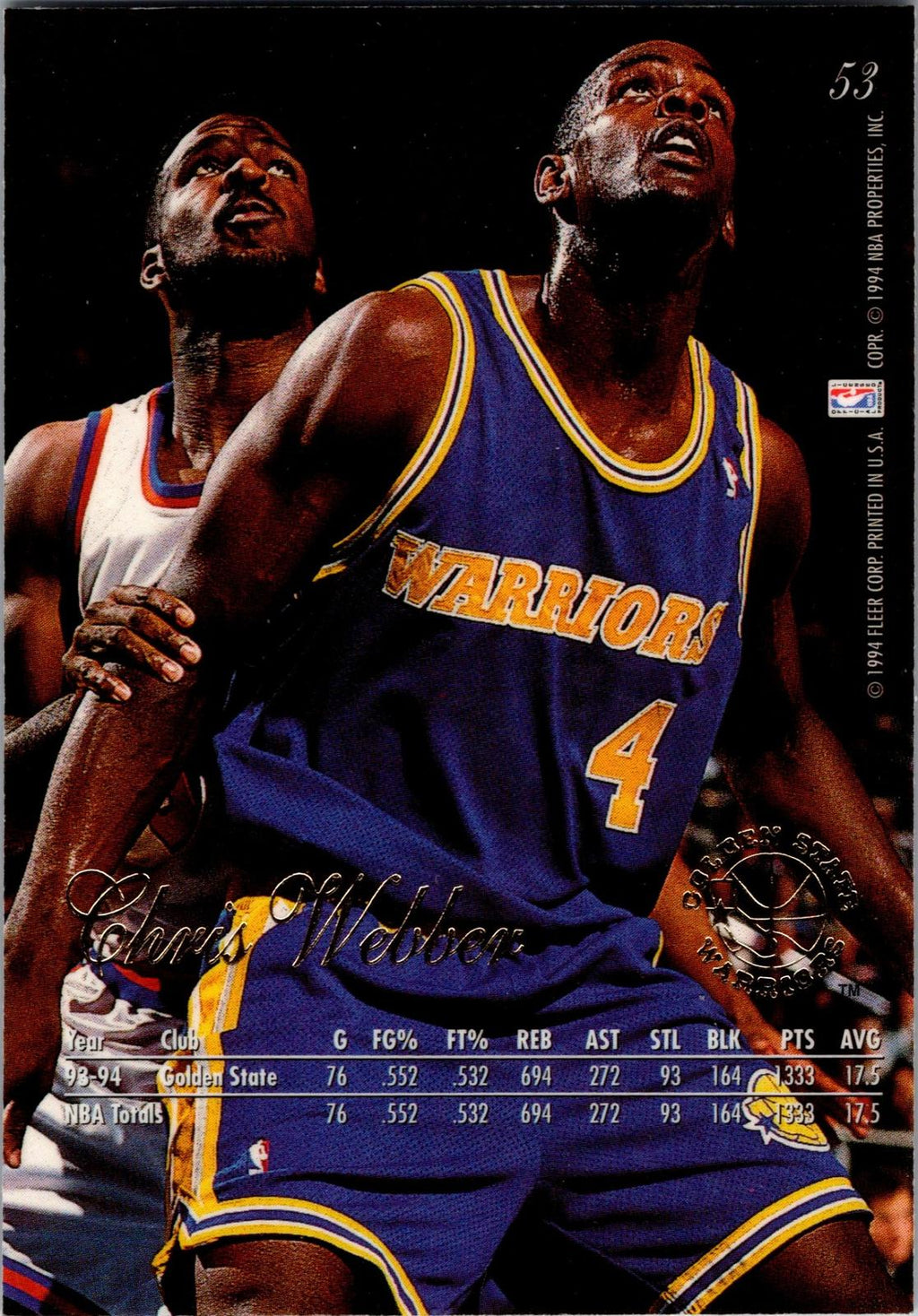 1994-95 Flair #53 Chris Webber