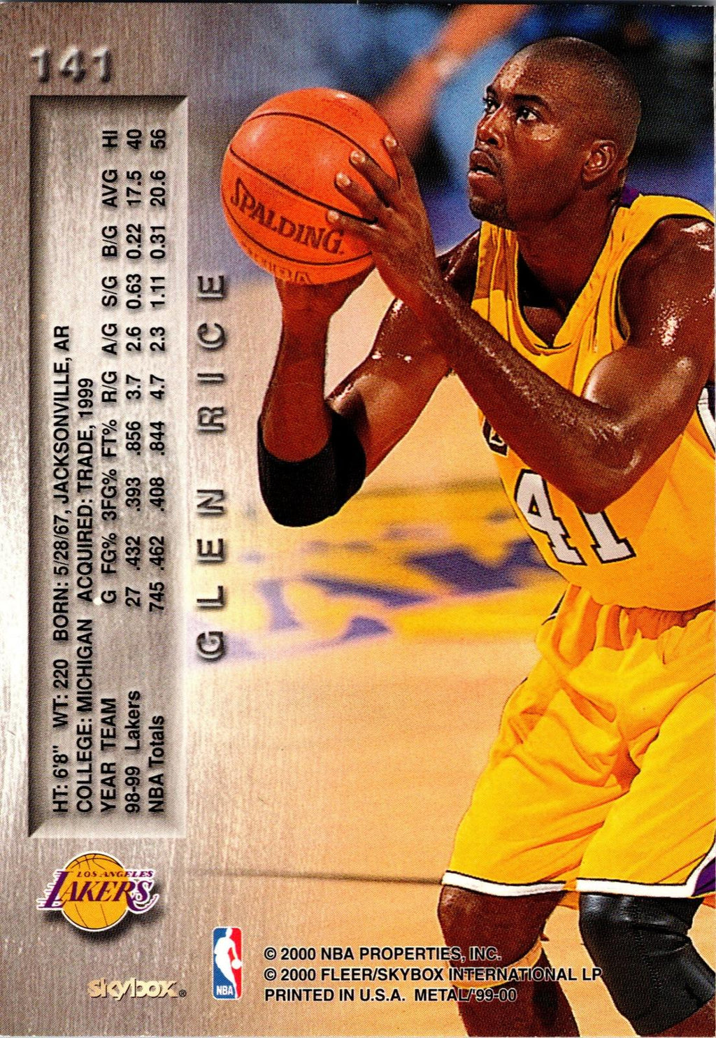 1999-00 Metal #141 Glen Rice