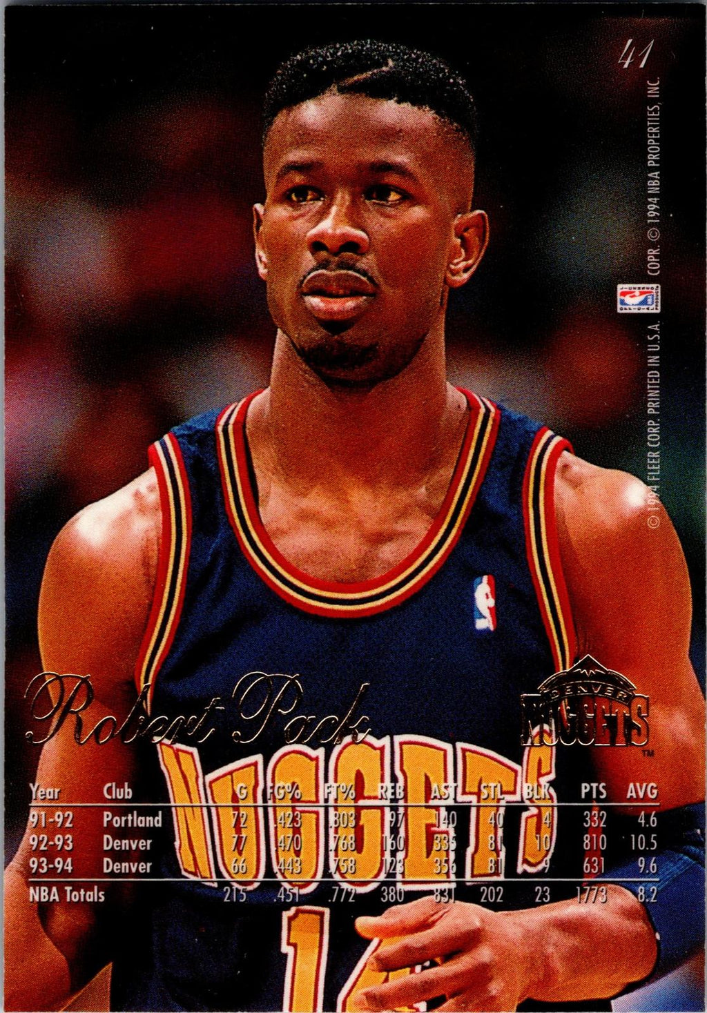 1994-95 Flair #41 Robert Pack