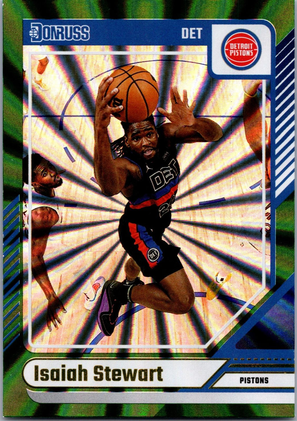 2024-25 Donruss #173 Isaiah Stewart Holo Green Laser