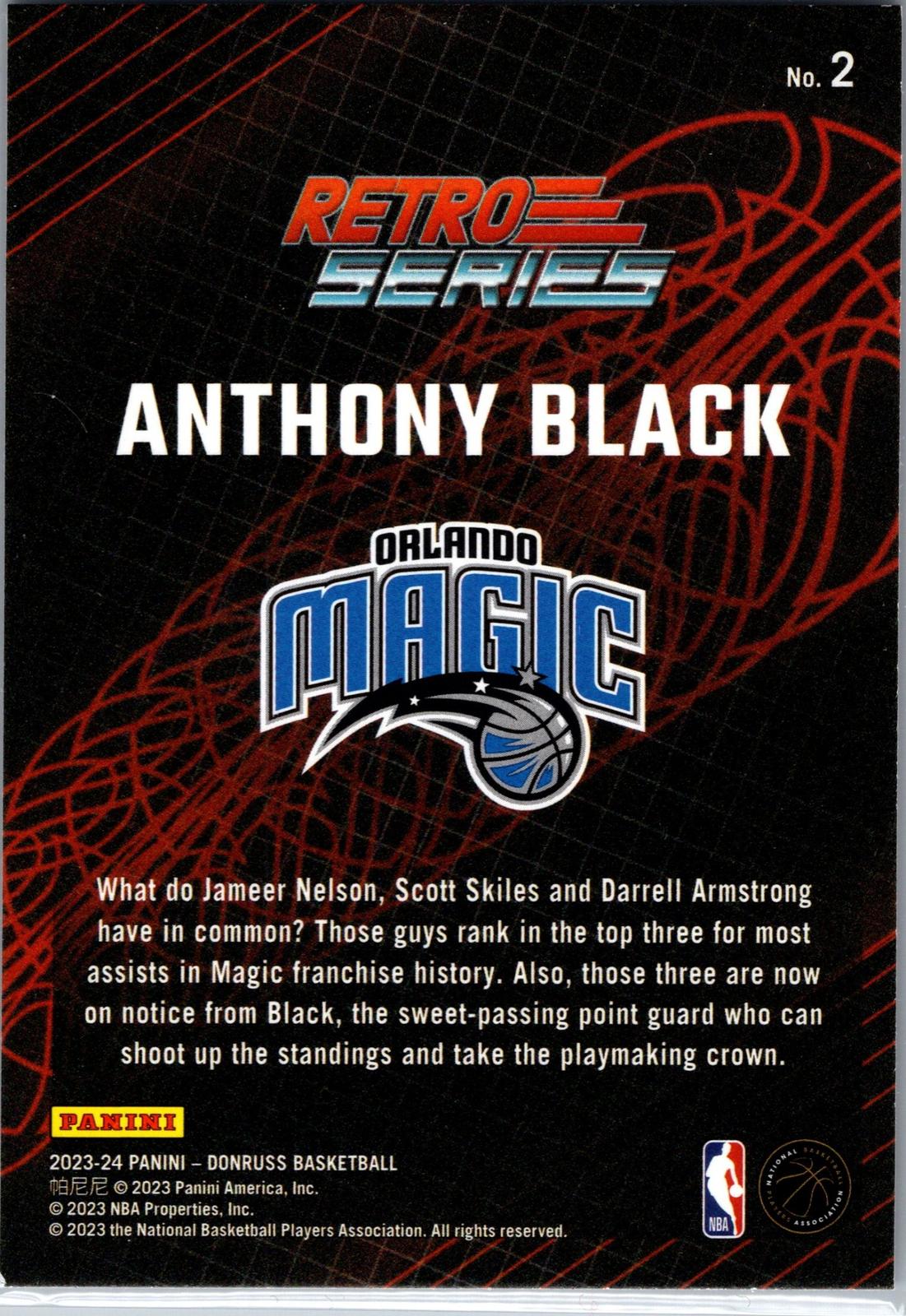 2023-24 Donruss #2 Anthony Black Retro Series