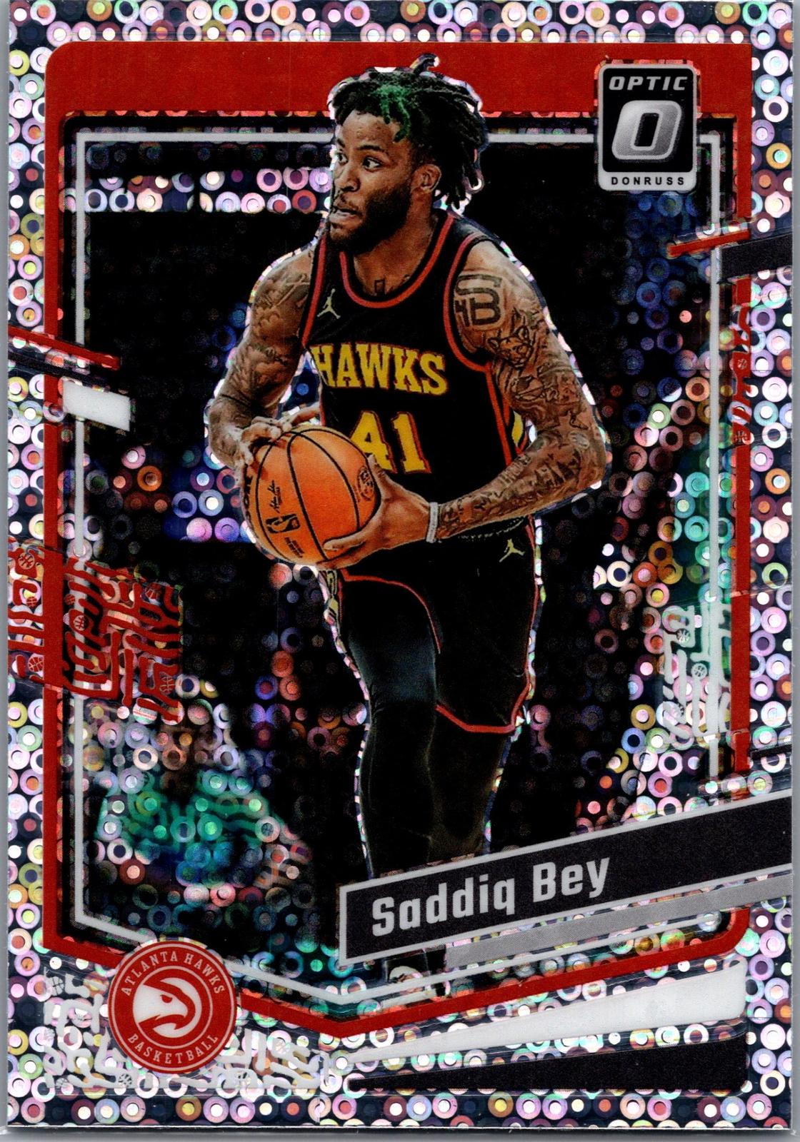 2023-24 Panini Donruss Optic Basketball Disco Prizm Saddiq Bey Hawks 21